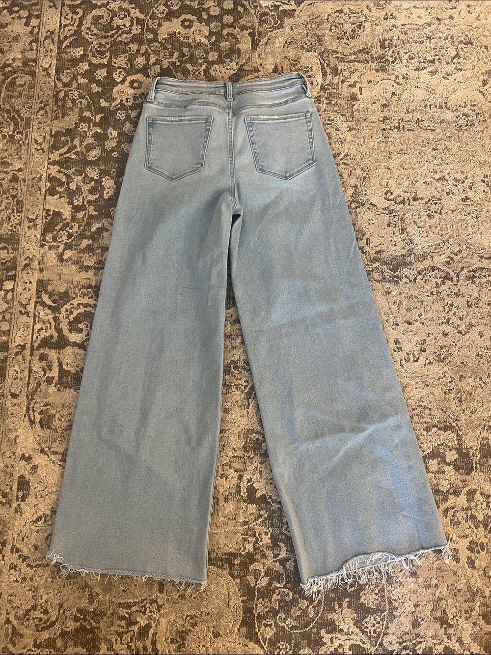 Vervet, light wash, wide leg jeans, size 29, raw hem - Picture 2 of 8